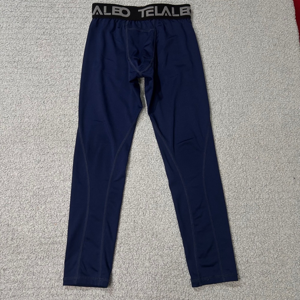 Telaleo Compression Leggings Small Navy Blue Athletic‎ Base Layer Sport Gorpcore